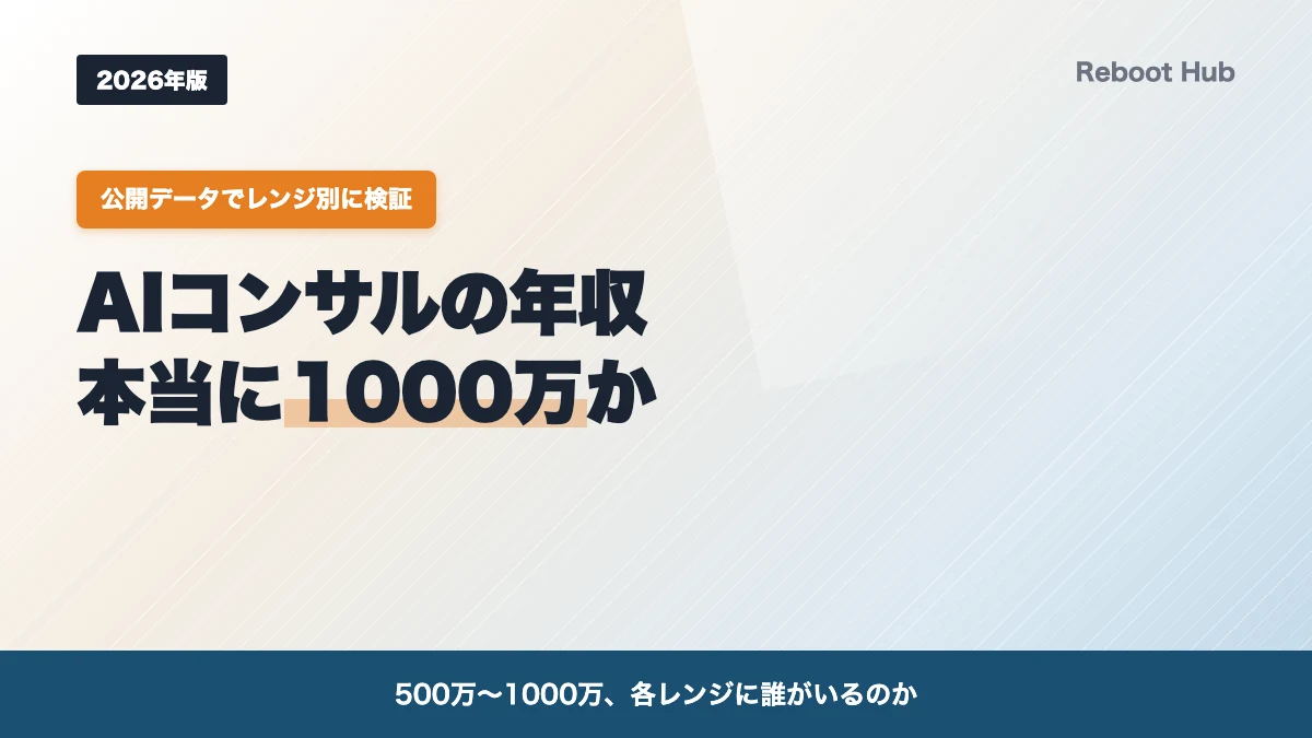 AIコンサルタントの年収は本当に1000万？500万〜1000万のレンジ別リアル